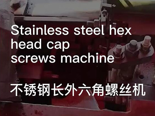 Stainless steel hex head cap screws machine